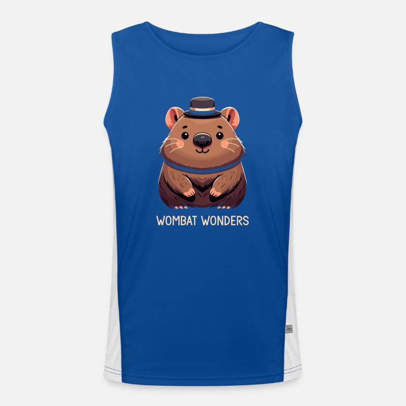 Feeling Wombat-Tastic Heute - Lustiger Wombat Funktionelles Kontrast-Tank Top für Männer 