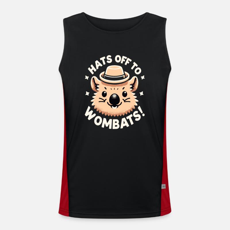 Feeling Wombat-Tastic Heute - Lustiger Wombat Funktionelles Kontrast-Tank Top für Männer 