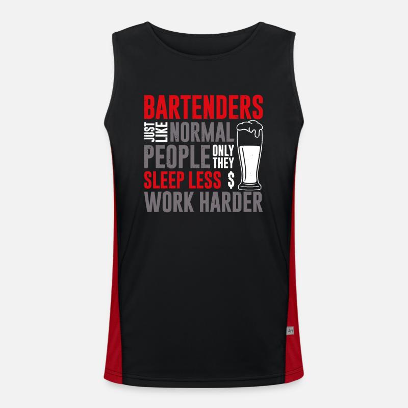 Bartender Mixologist Bartenders Men's Functional Contrast Tank Top 