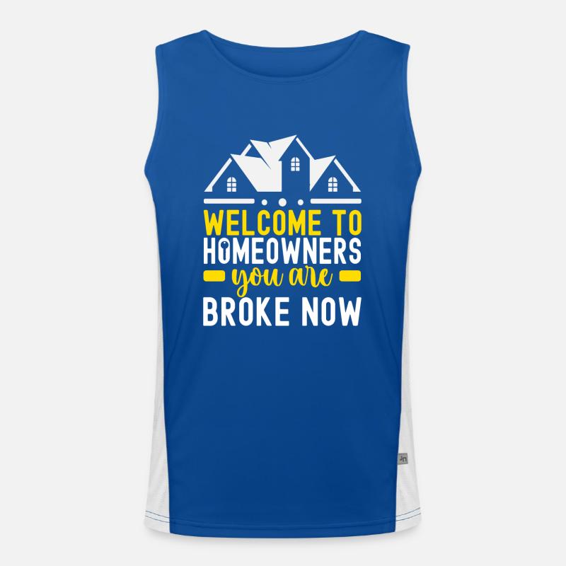 Hausbesitzer Einweihungsparty Funktionelles Kontrast-Tank Top für Männer 