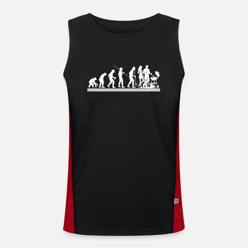 BBQ Barbecue Evolution grillen Geburtagsparty Funktionelles Kontrast-Tank Top für Männer 