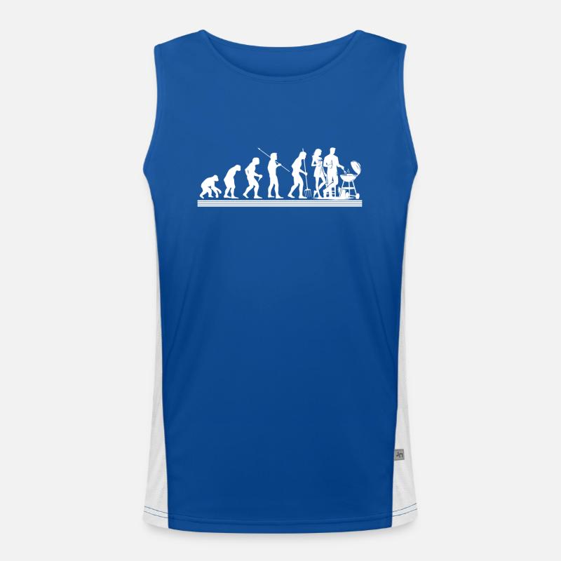 BBQ Barbecue Evolution grillen Geburtagsparty Funktionelles Kontrast-Tank Top für Männer 