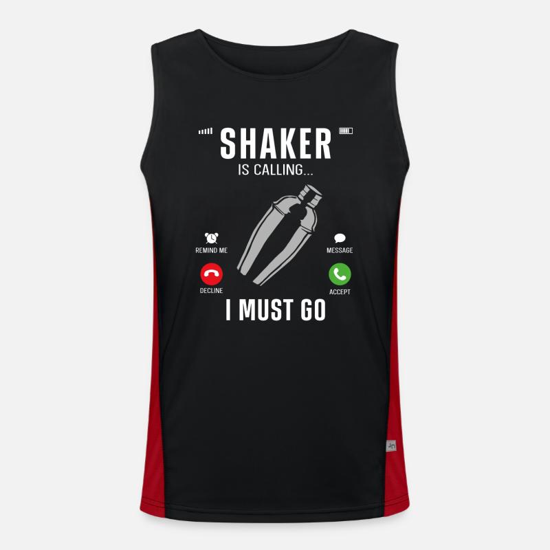 Bartender Mixologist Phone Display Funktionelles Kontrast-Tank Top für Männer 