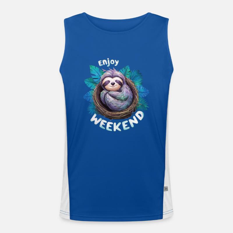 ENJOY WEEKEND Men's Functional Contrast Tank Top 