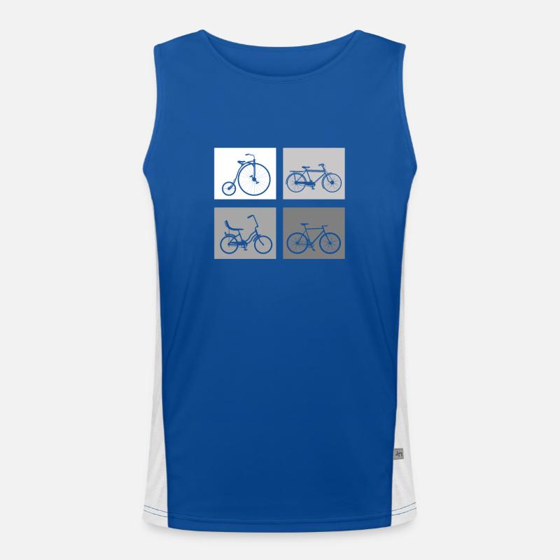 Vintage Gift Idea Bicycle Men's Functional Contrast Tank Top 