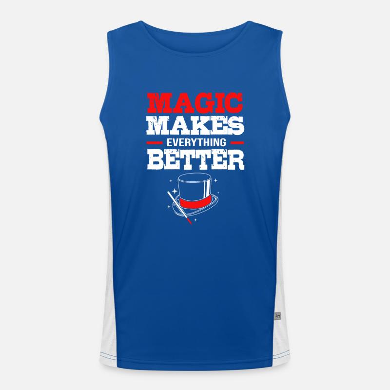 wizard magic magician Men's Functional Contrast Tank Top 