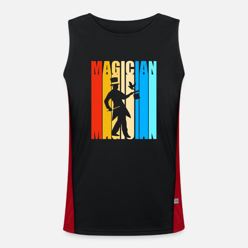 wizard magic magician Men's Functional Contrast Tank Top 