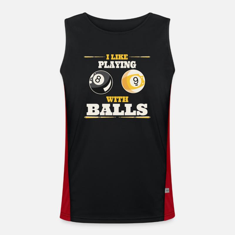 Billard, Billard, Table de billard, Drôles de dictons, Snooker Débardeur respirant contrasté Homme 