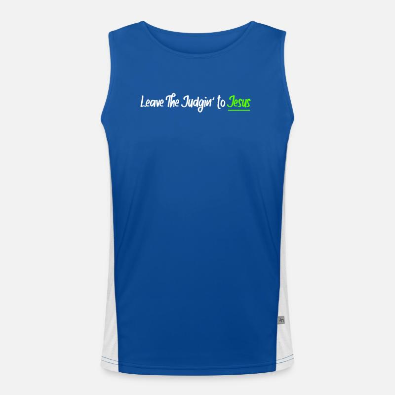 Überlassen Sie das Urteil Jesus Funktionelles Kontrast-Tank Top für Männer 