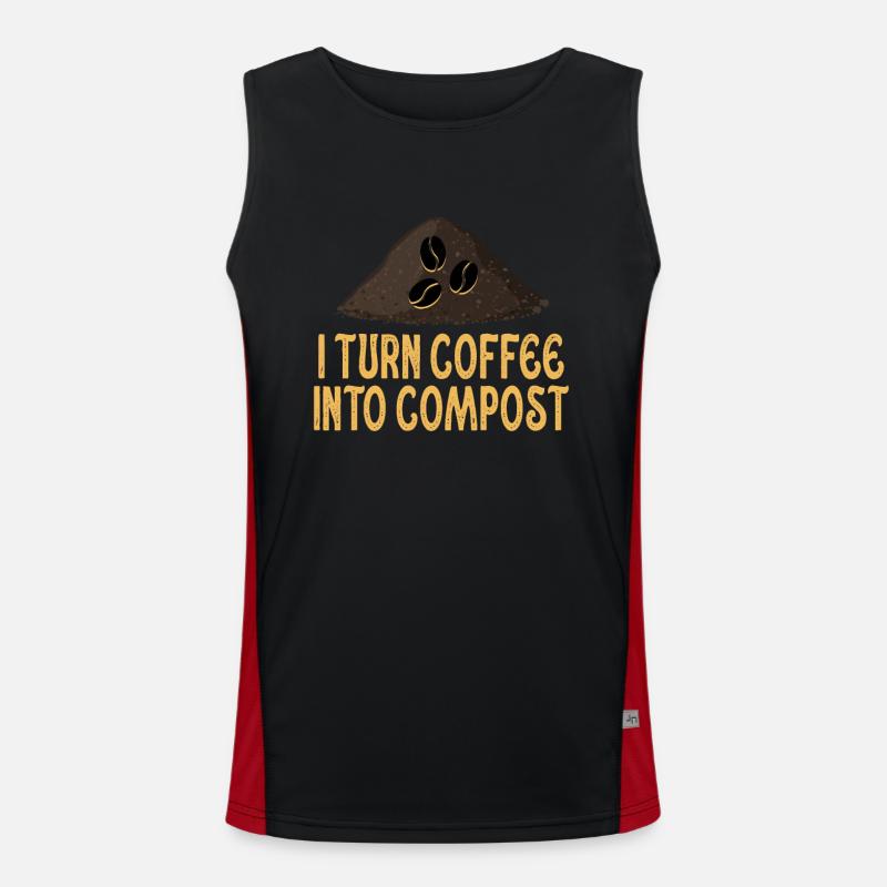 Je transforme le café en compost Blue Planet Débardeur respirant contrasté Homme 