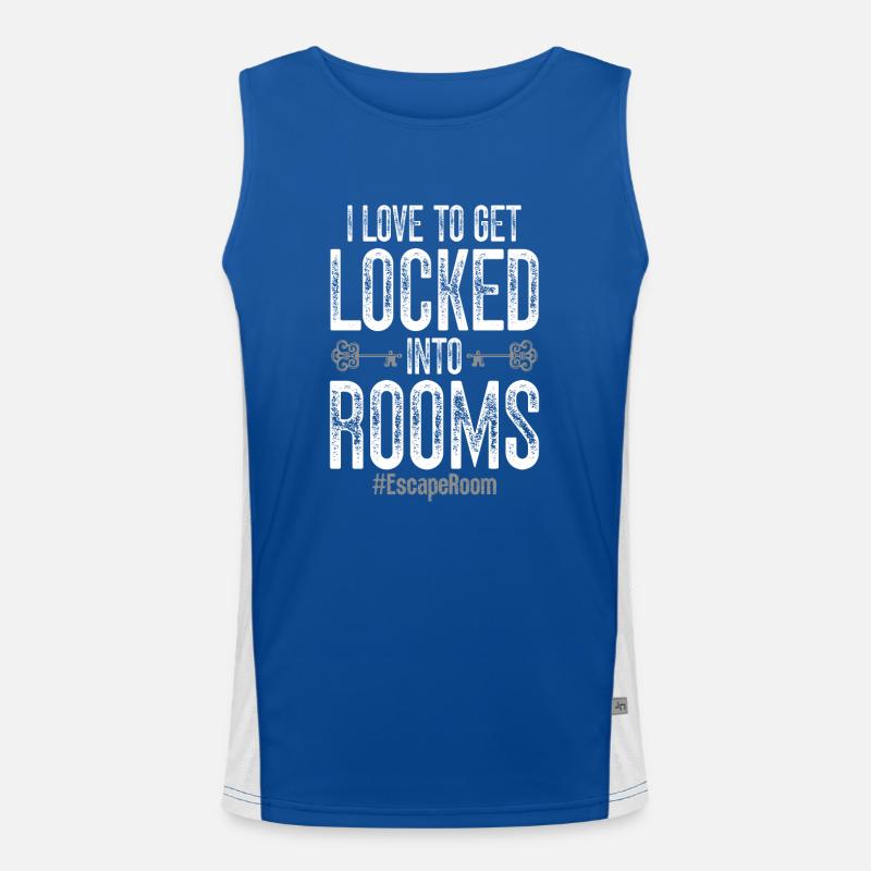 Escape Room Funktionelles Kontrast-Tank Top für Männer 