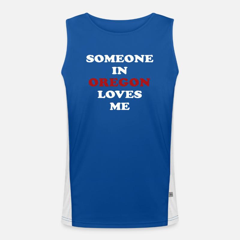 Quelqu’un dans l’Oregon m’aime Débardeur respirant contrasté Homme 