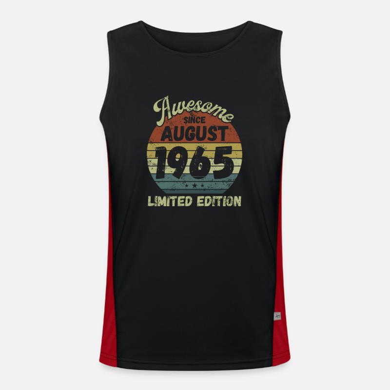 Awesome since August 1965 - Geburtstag Funktionelles Kontrast-Tank Top für Männer 