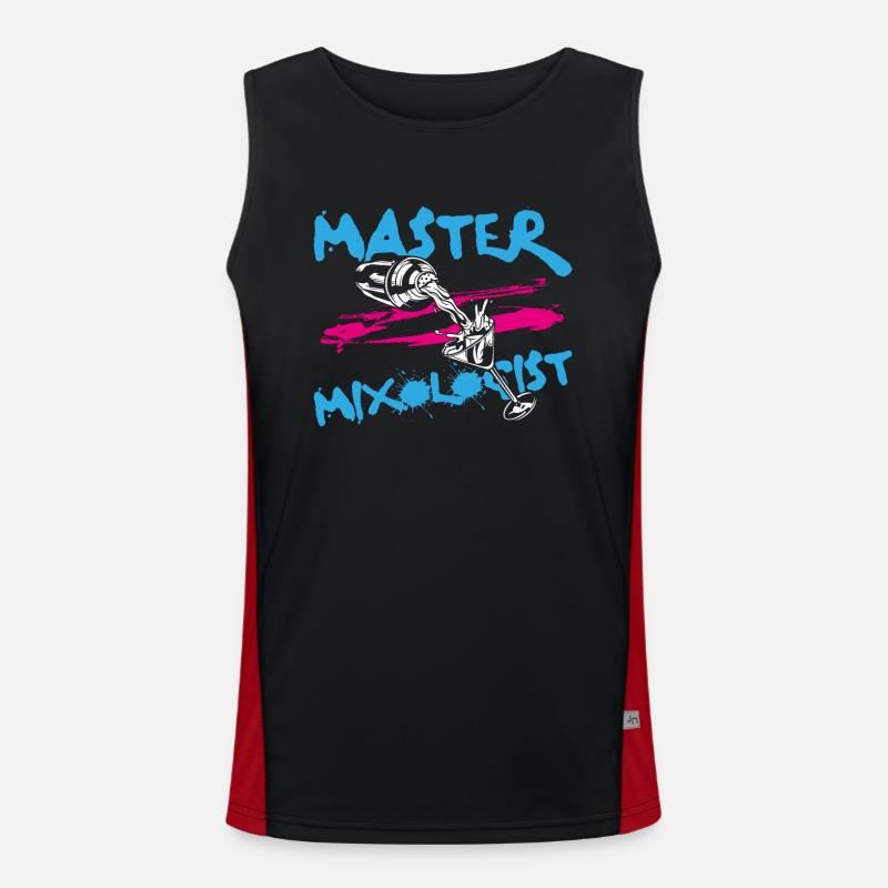 Bartender Mixologist Master Men's Functional Contrast Tank Top 