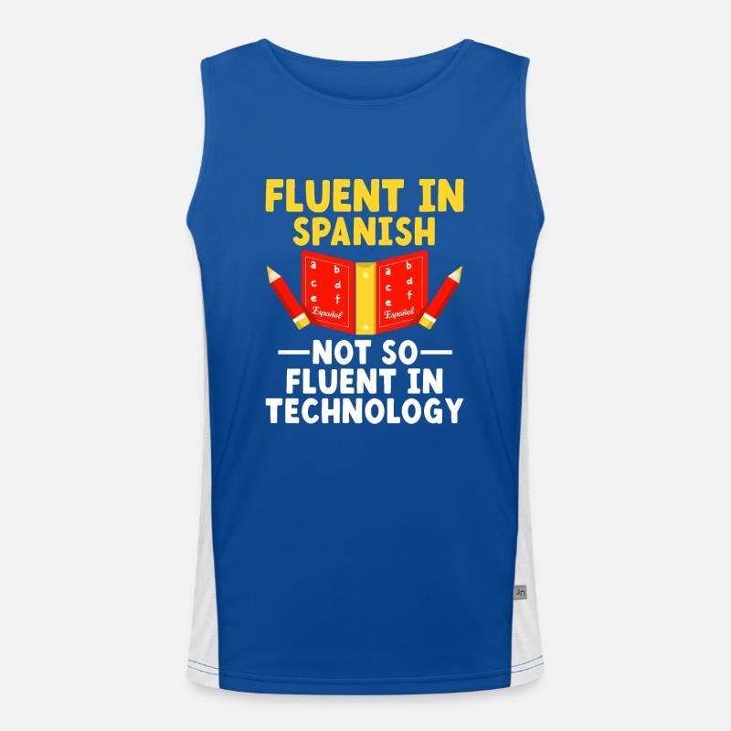 Fremdsprachenlehrer Schule Sprachlehrer Funktionelles Kontrast-Tank Top für Männer 