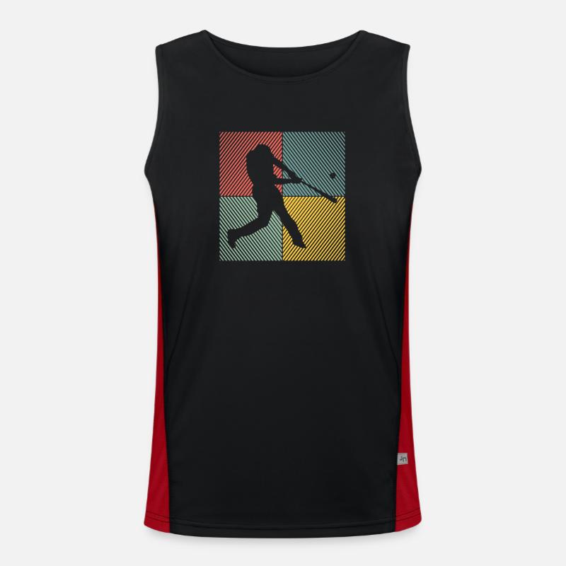 Baseball Softball Vintage Baseball Funktionelles Kontrast-Tank Top für Männer 