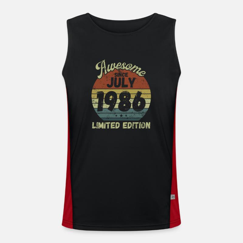 Awesome since July 1986 - Geburtstag Funktionelles Kontrast-Tank Top für Männer 