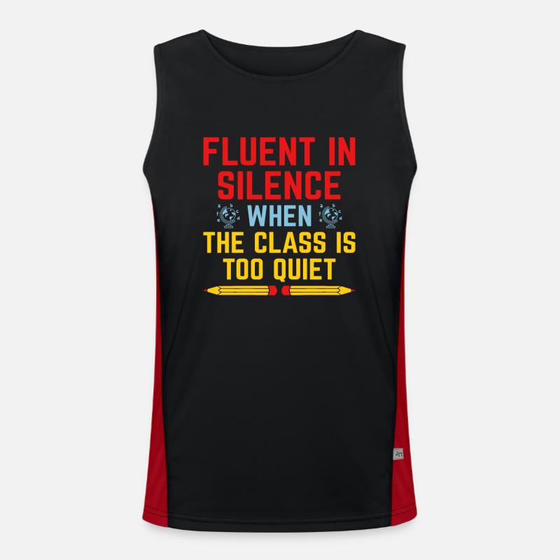 Foreign Language Teacher School Languages Teachers Men's Functional Contrast Tank Top 