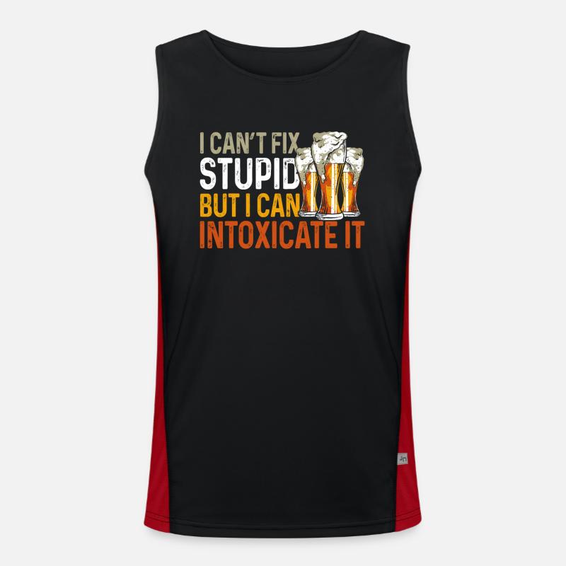 Bartender Mixologist I Can't Fix Funktionelles Kontrast-Tank Top für Männer 