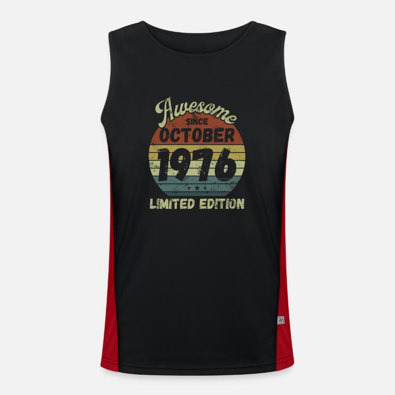 Awesome since October 1976 - Birthday Men's Functional Contrast Tank Top 