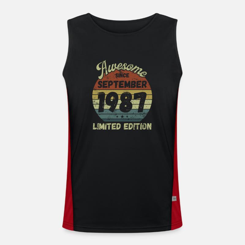 Awesome since September 1987 - Geburtstag Funktionelles Kontrast-Tank Top für Männer 