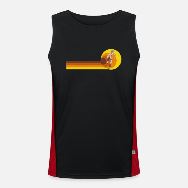 Inline-Skating Rollerskates Inline-Skater - Men's Functional Contrast Tank Top  - black/red