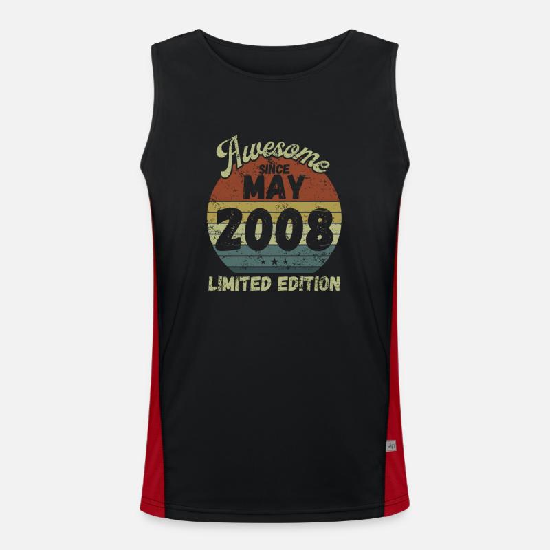 Awesome since May 2008 - Geburtstag Funktionelles Kontrast-Tank Top für Männer 