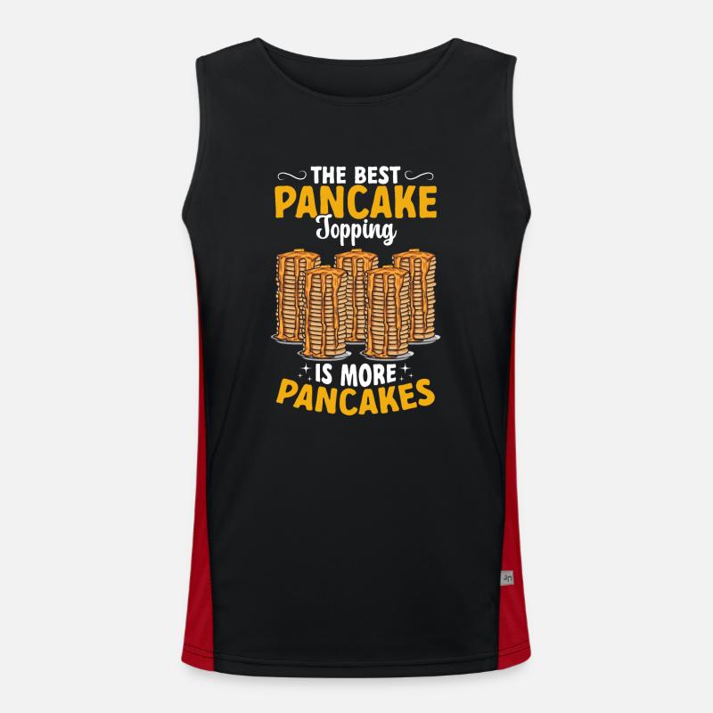 Pancake Breakfast Pancakes - Men's Functional Contrast Tank Top - black/red
