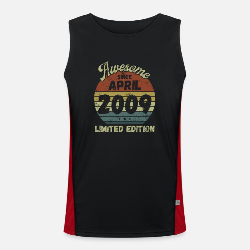 Awesome since April 2009 - Birthday Men's Functional Contrast Tank Top 
