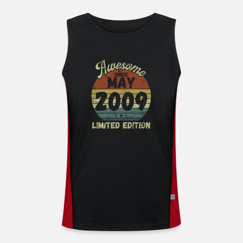 Awesome since May 2009 - Birthday Men's Functional Contrast Tank Top 