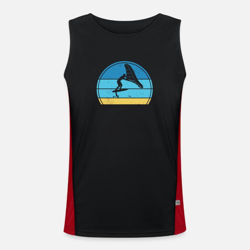 Wingfoil-Surfer Wingfoiling Hydrofoil Kitefoil Funktionelles Kontrast-Tank Top für Männer 