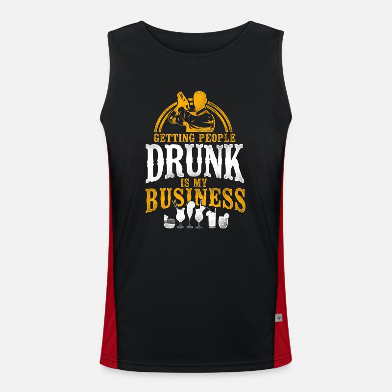 Bartender Mixologist Getting Funktionelles Kontrast-Tank Top für Männer 
