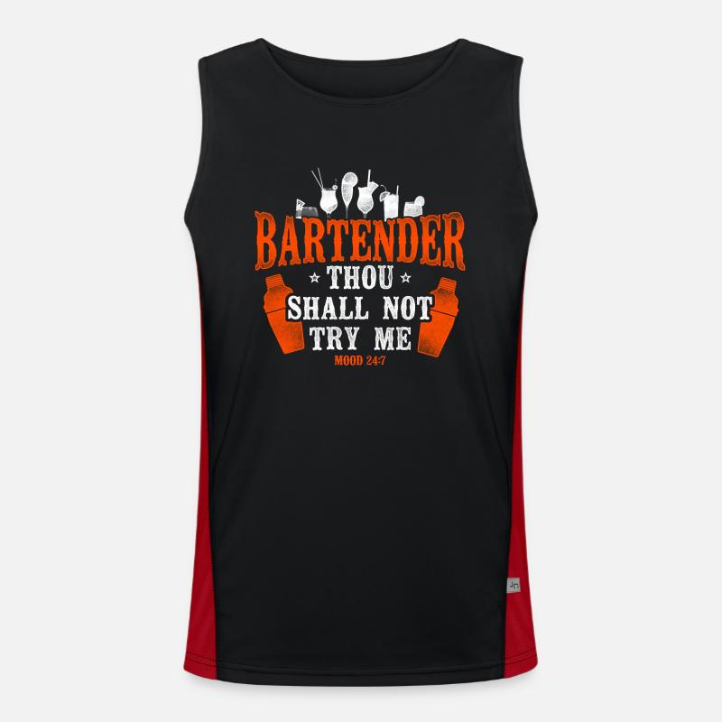 Bartender Mixologist Bartender Funktionelles Kontrast-Tank Top für Männer 