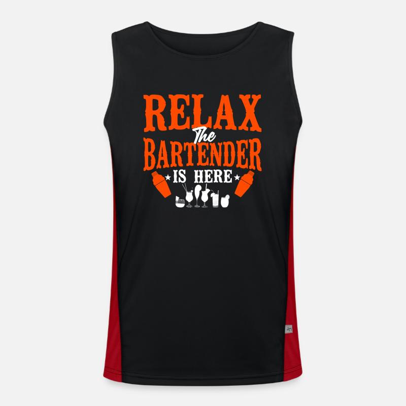 Bartender Mixologist Relax The Funktionelles Kontrast-Tank Top für Männer 