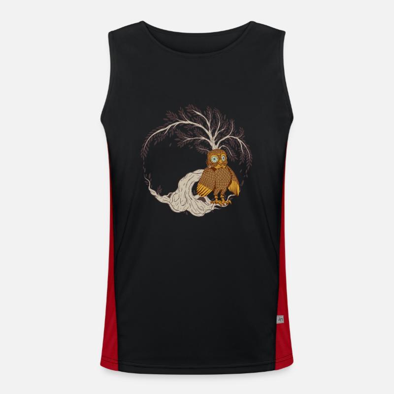 Eule Eulen Märchen Kind Kinder Märchenfigur Funktionelles Kontrast-Tank Top für Männer 