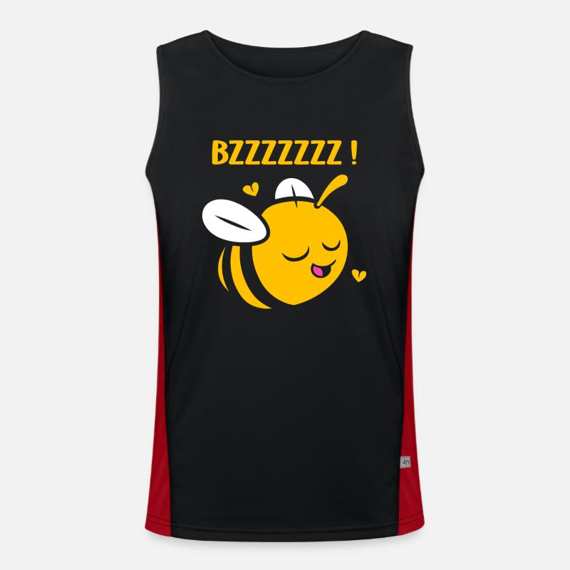 Biene Funktionelles Kontrast-Tank Top für Männer 