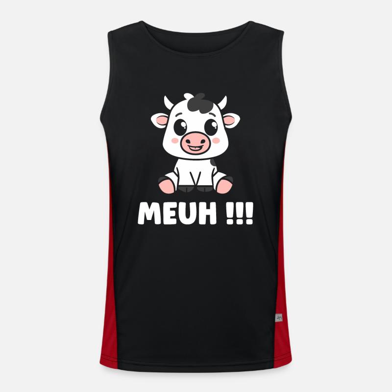 Kuh Funktionelles Kontrast-Tank Top für Männer 
