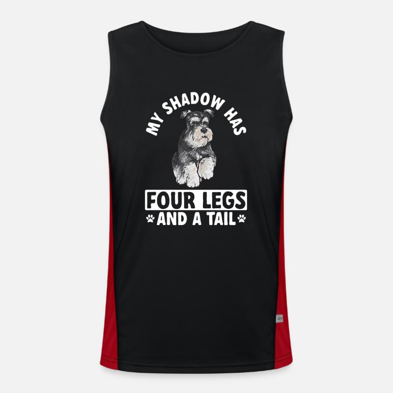 Zwergschnauzer Hund Schnauzer Funktionelles Kontrast-Tank Top für Männer 