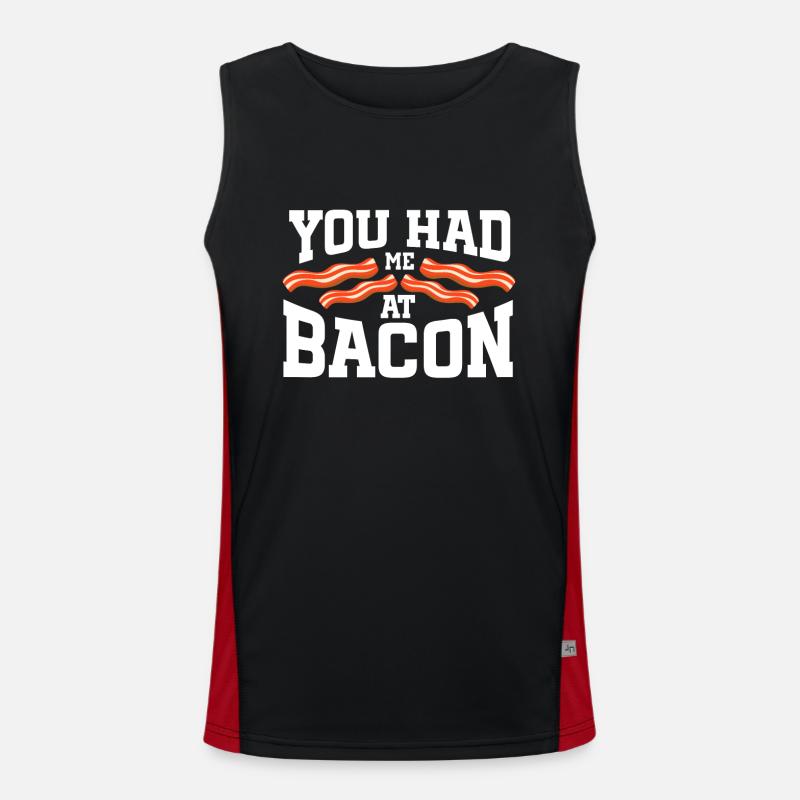Amateur de bacon, tu m’as eu chez Bacon Débardeur respirant contrasté Homme 