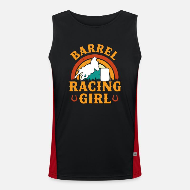 Cheval de course de barils de rodéo Débardeur respirant contrasté Homme 