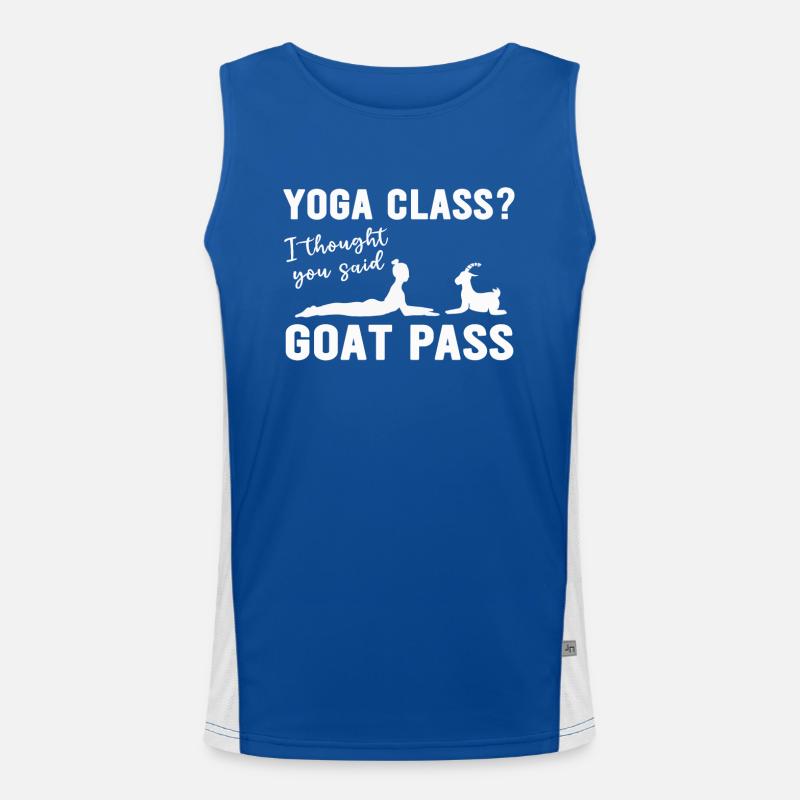 Yoga-Kurs oder Ziegenpass Funktionelles Kontrast-Tank Top für Männer 