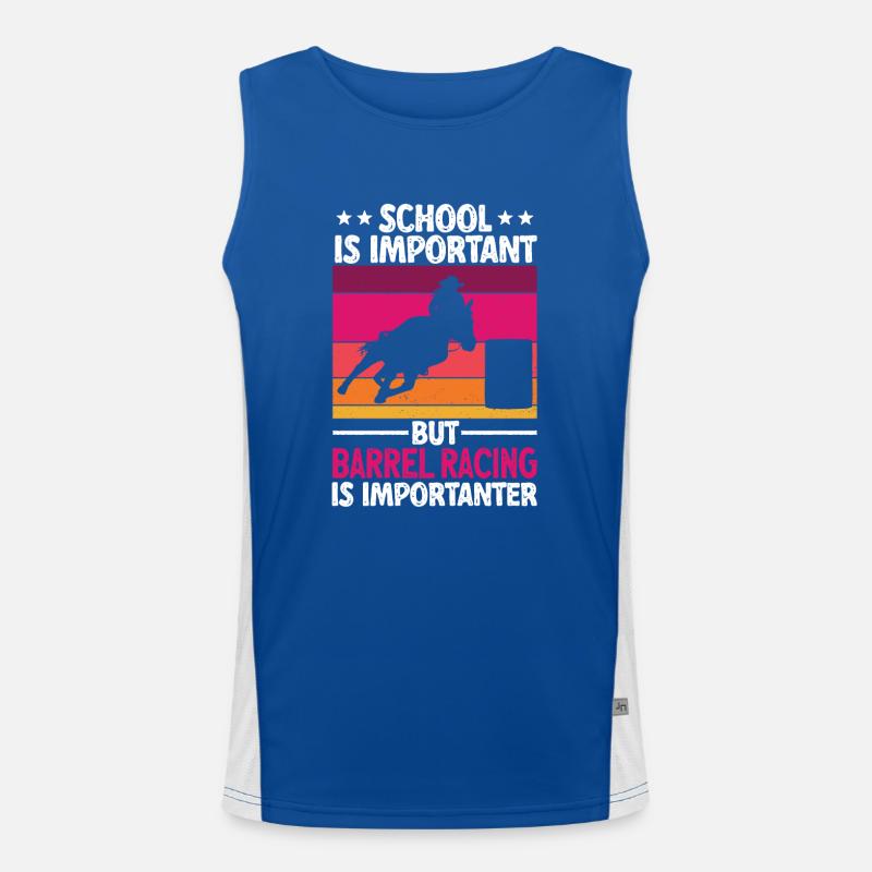 Cheval de course de barils de rodéo Débardeur respirant contrasté Homme 