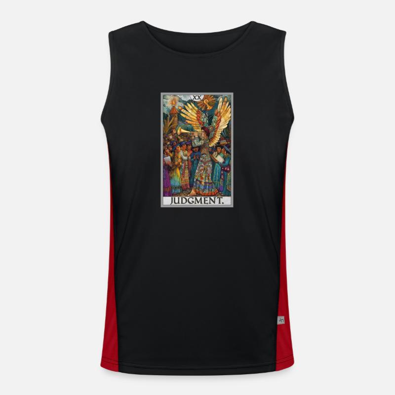 Tarotkarten Tarotkarte 20 Judgment Gericht Funktionelles Kontrast-Tank Top für Männer 