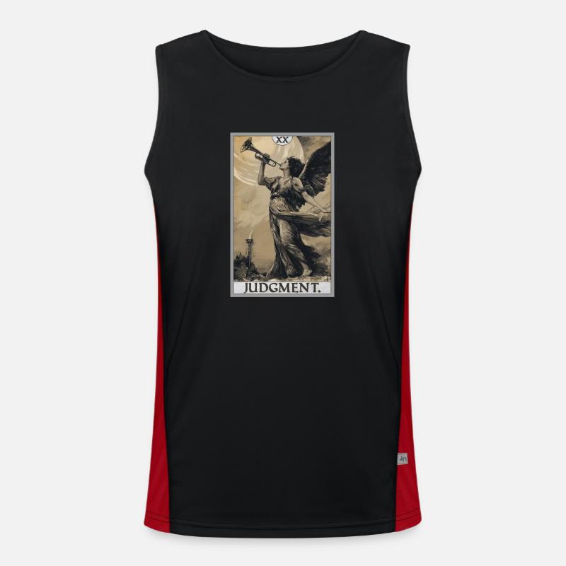 Tarotkarten Tarotkarte 20 Judgment Gericht Funktionelles Kontrast-Tank Top für Männer 