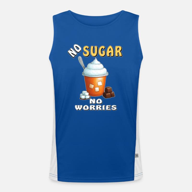 PAS DE SUCRE, PAS DE SOUCIS Débardeur respirant contrasté Homme 