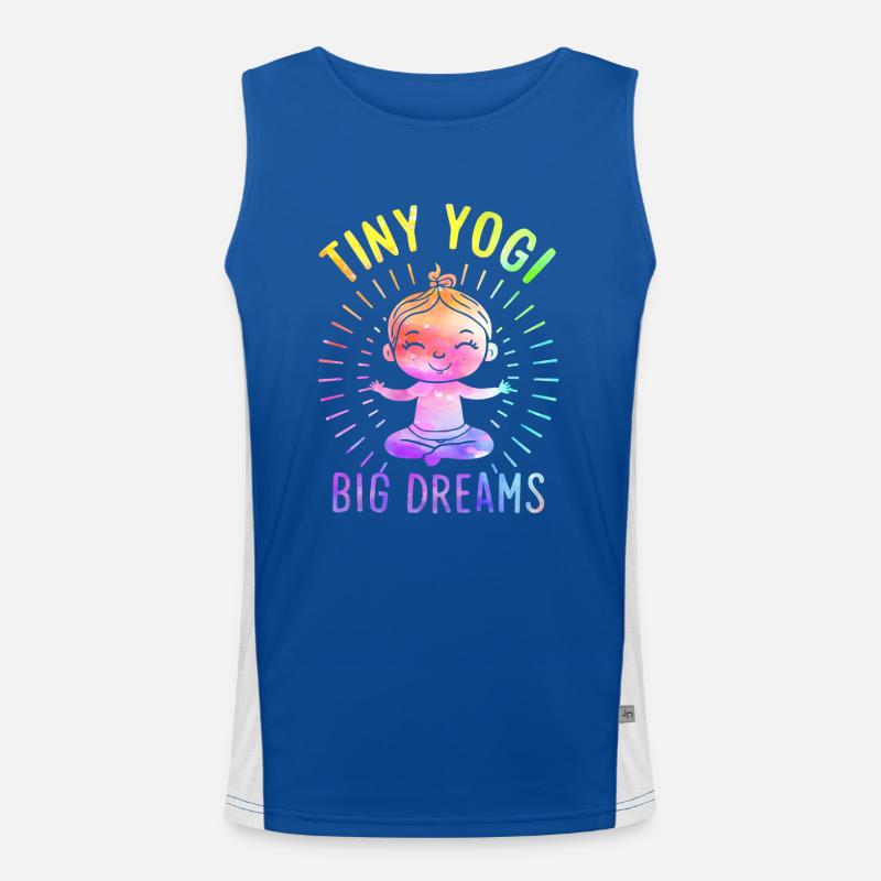 Tiny Yogi Big Dreams Méditation Débardeur respirant contrasté Homme 