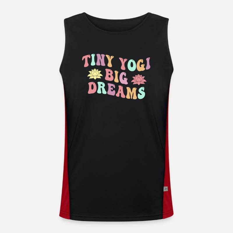 Tiny Yogi Big Dreams Meditation Men's Functional Contrast Tank Top 