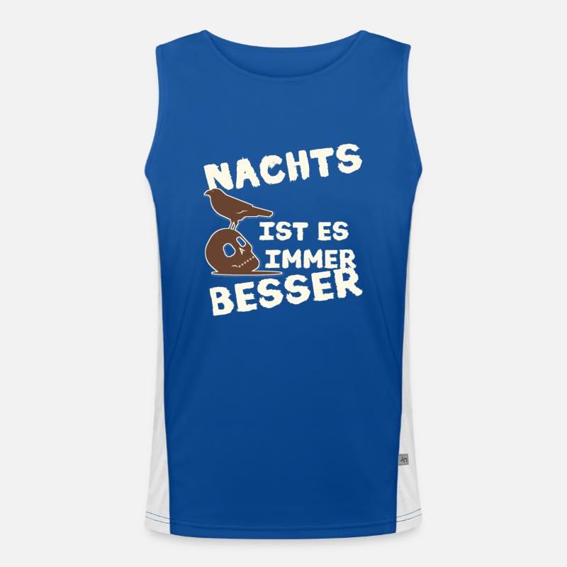 It's always better at night Men's Functional Contrast Tank Top 