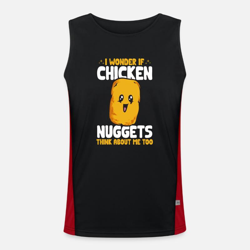 Nuggets de poulet Nuggets de poulet Débardeur respirant contrasté Homme 