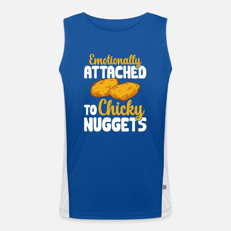 Chicken Nugget Lover Chicken Nuggets Men's Functional Contrast Tank Top 